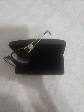 Versace Black Sunglasses with Gold Accents